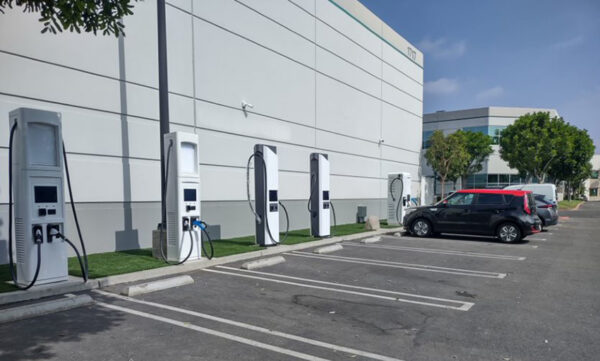 Parking Lot Turned to an EV Charging Station