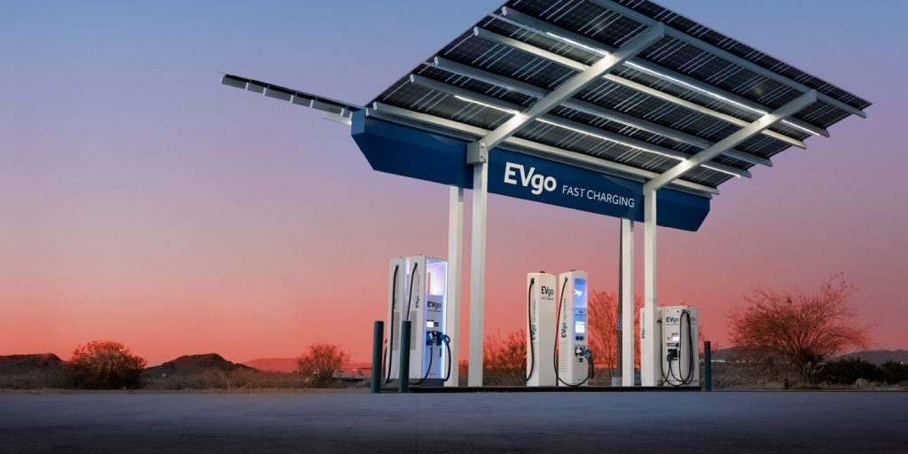 Integrating renewable energy with EV charging stations - EVGo 100_ Renewable energy charging station - 1Charging - 1C